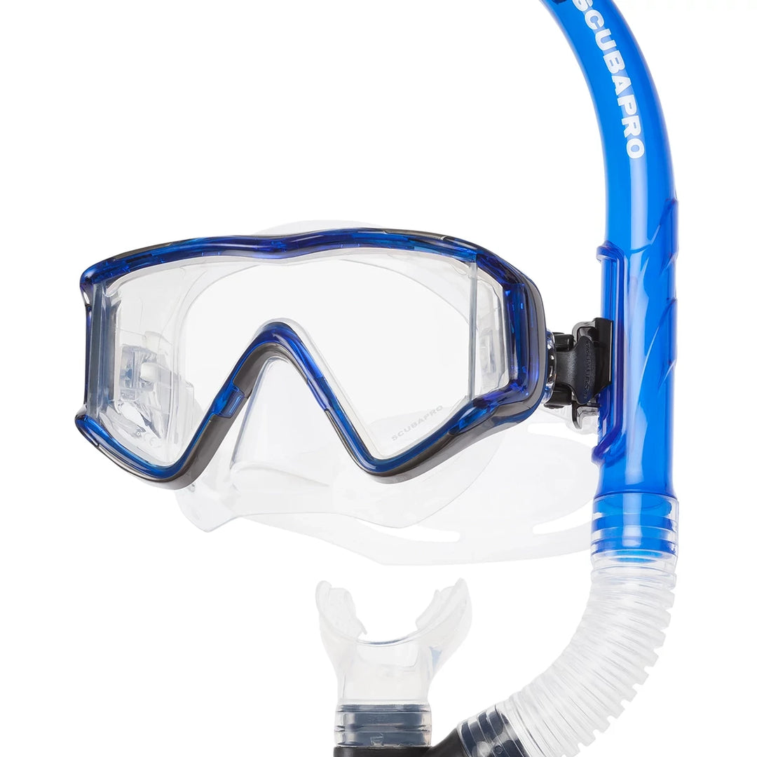 Scubapro Sub Vu Diving Mask Set With Snorkel, Blue.
