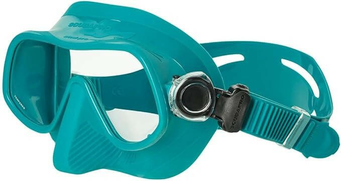 Scubapro Steel Pro Scuba Diving Mask For Freediving, Turquoise.