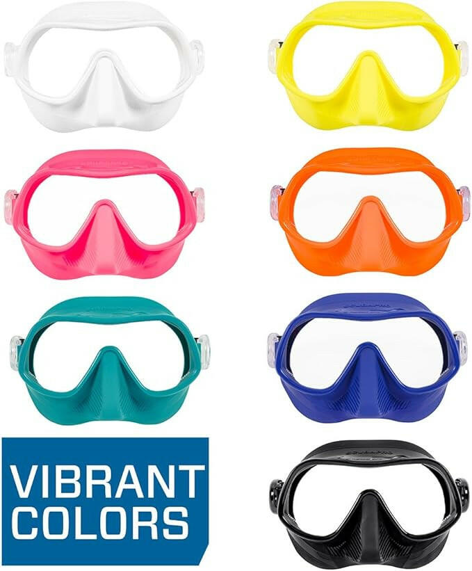 Scubapro Steel Pro Scuba Diving Mask For Freediving, Turquoise.
