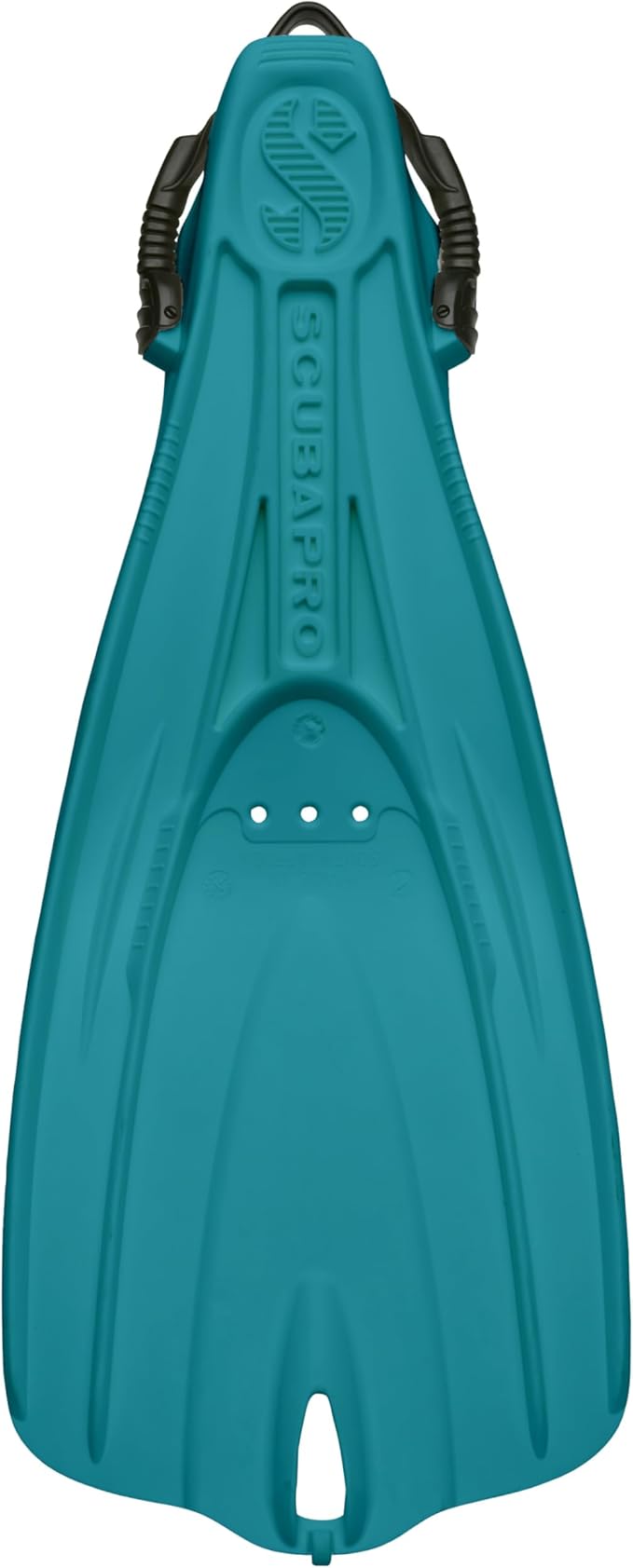 Scubapro Go Travel Scuba Fin For Snorkeling, Scuba Diving And Swimming, Turquoise Scuba Fin With Black Bungee Open Heel Strap, Medium/Large