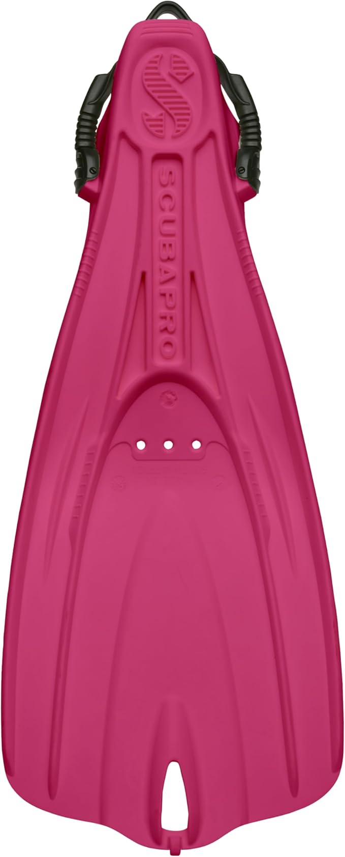 Scubapro Go Travel Scuba Fin Set, Open Heel, Pink Fin With Black Bungee Strap For Snorkeling, Diving And Swimming, X-Large