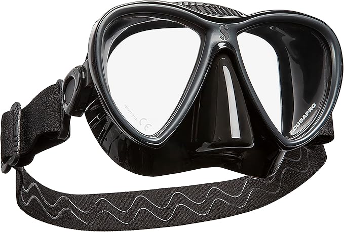 Scubapro Synergy Twin Trufit Scuba Mask With Dual Lens And Comfort Strap For Diving, Black
