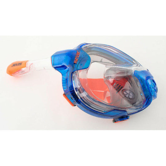Seac Magica, Full Face Antifog Snorkelling Mask, Blue/Orange Xs-S.