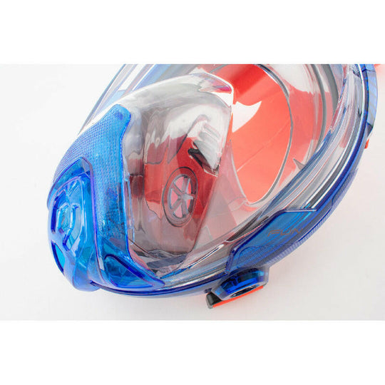 Seac Magica, Full Face Antifog Snorkelling Mask, Blue/Orange Xs-S.
