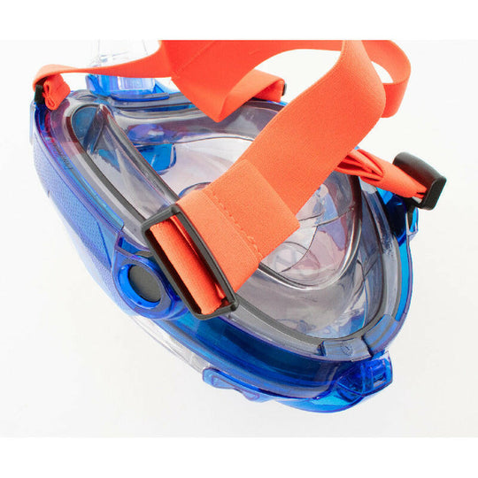 Seac Magica, Full Face Antifog Snorkelling Mask, Blue/Orange Xs-S.