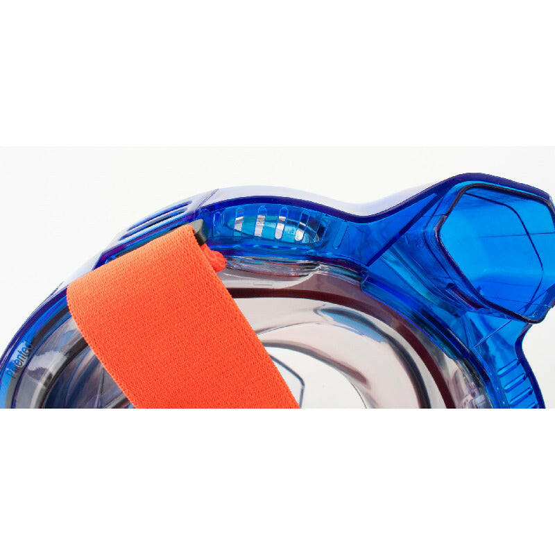 Seac Magica, Full Face Antifog Snorkelling Mask, Blue/Orange Xs-S.