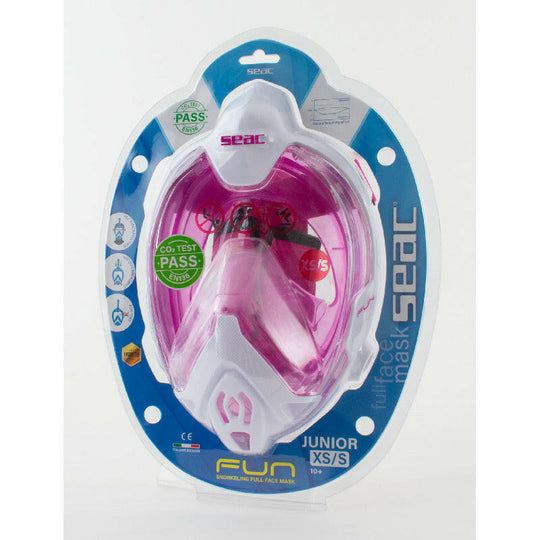 Seac Magica, Full Face Antifog Snorkelling Mask, Pink Junior.
