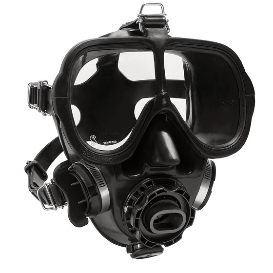 Scubapro Full Face Mask W/Qd And Bag - Black - Black Skirt