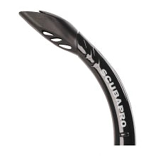 Scubapro Escape Semi-Dry Snorkel, With Purge Valve And Splashguard Barrel-Top Design, Black