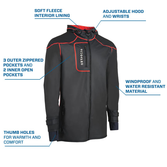 Scubapro Cruise Coat Men's, Inner Red Lining.