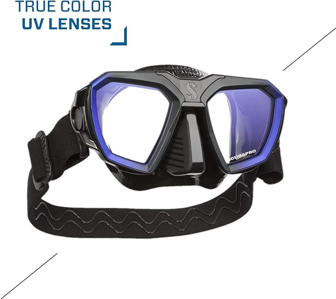Scubapro D-Mask Scuba Diving Mask, Blue/Black, Medium