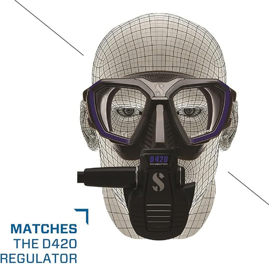 Scubapro D-Mask Scuba Diving Mask, Blue/Black, Medium