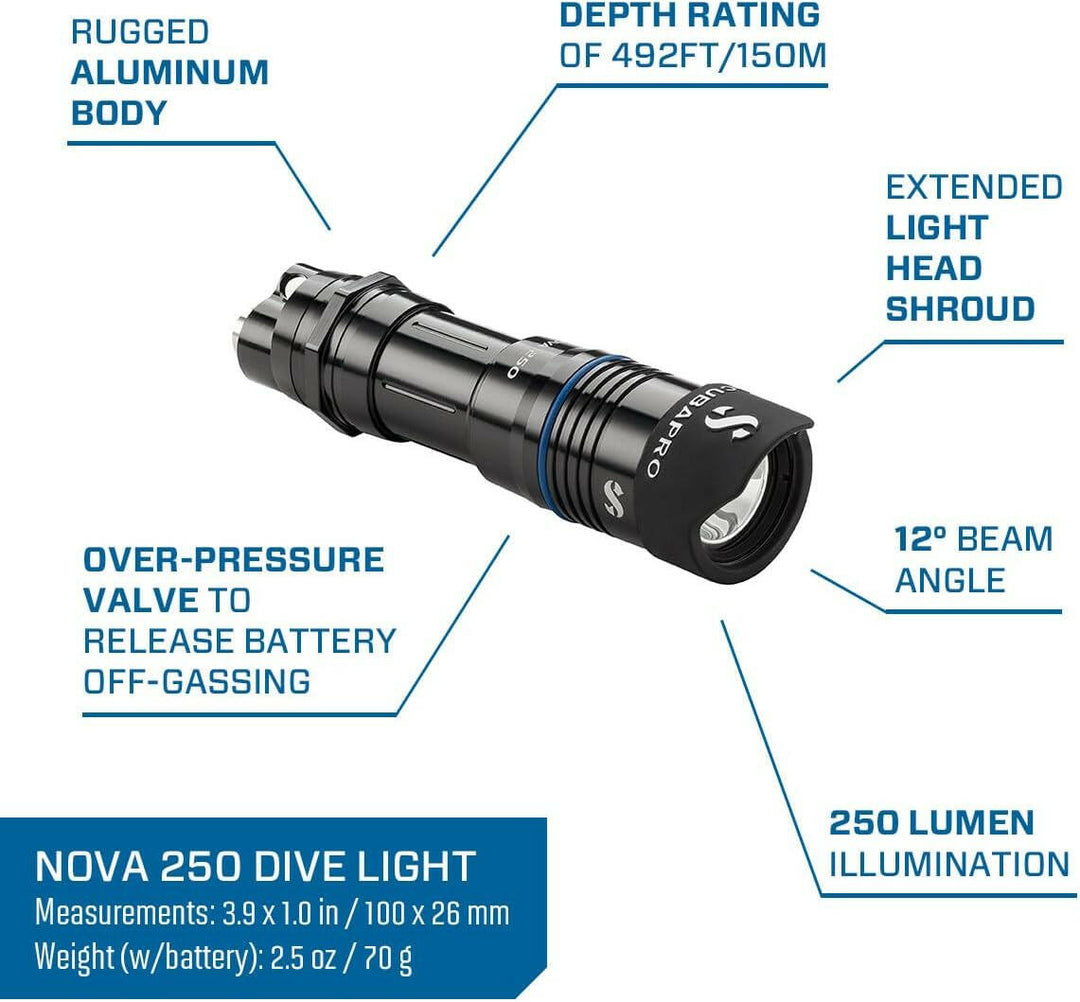 Scubapro Nova 250 Dive Light.