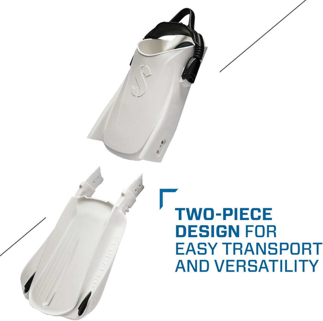 Scubapro Seawing Supernova Modular Scuba Fin System For Recreational And Professional Scuba Diving, Large, White