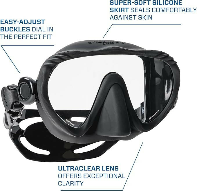 Scubapro Ghost Scuba Dive Mask, Black.
