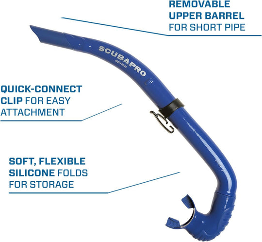 Scubapro Apnea Snorkel For Freediving, Foldable.
