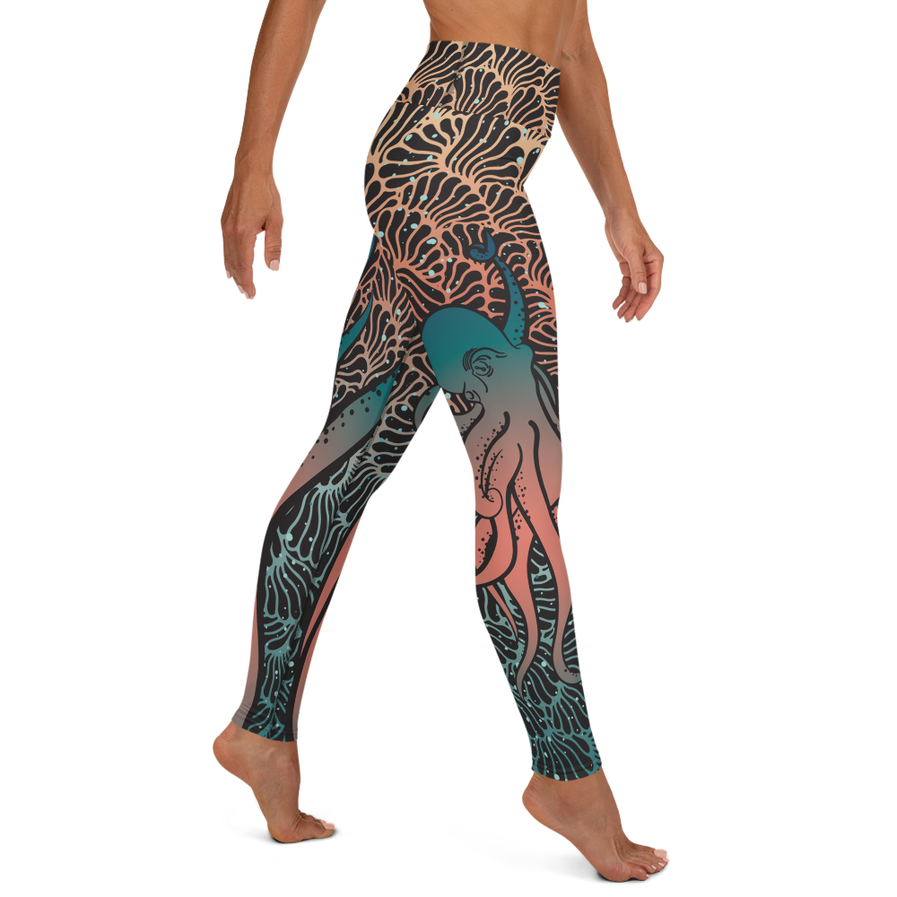 Camouflage Octopus Leggings - High Waist