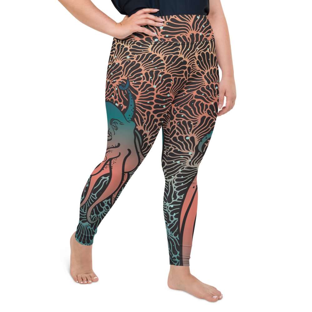 Camouflage Octopus Leggings Plus Size