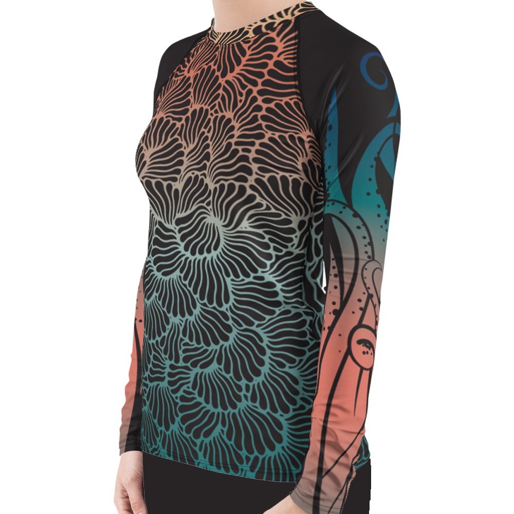 Camouflage Octopus Women's Rash Guard