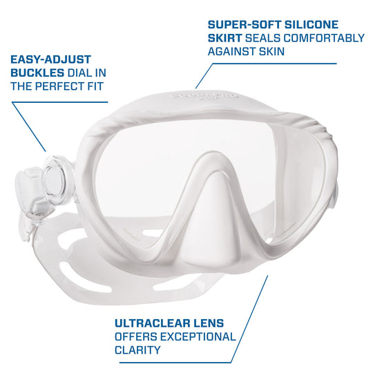 Scubapro Ghost Scuba Dive Mask, White