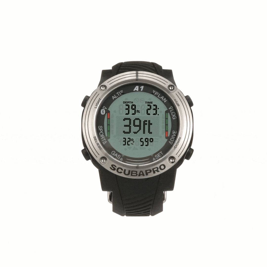 Scubapro Aladin A1 Wrist Dive Computer With Rubber Strap