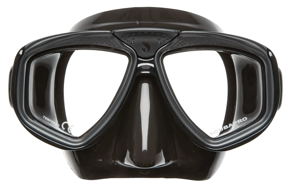 Scubapro Zoom Scuba Mask, Lens-Change System For Optical Lenses, Full Black.