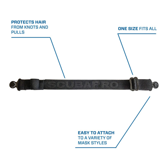 Scubapro Comfort Strap, Full Black.