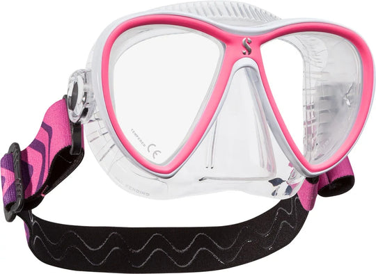 Scubapro Synergy Twin W/Comfort Strap - Clear/Pink-Clear Skirt.