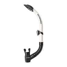 Scubapro Escape Semi-Dry Snorkel, With Purge Valve And Splashguard Barrel-Top Design, White