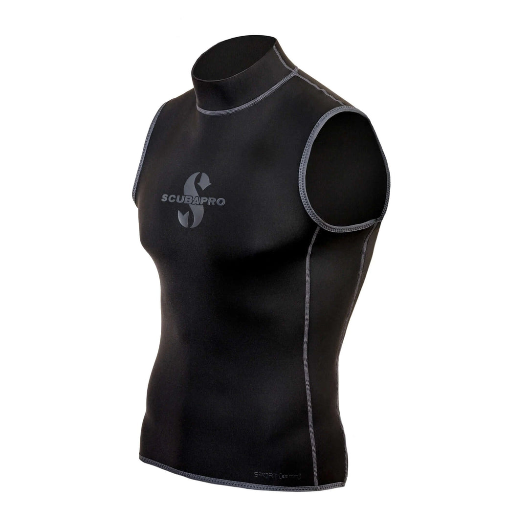 Scubapro Sport Hoodless Scuba Diving Vest, 2.0 MM, Limestone-Based Pure Neoprene, Unisex, Mt.