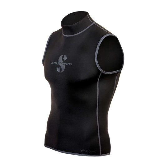 Scubapro Sport Hoodless Scuba Diving Vest, 2.0 MM, Limestone-Based Pure Neoprene, Unisex, Mt.