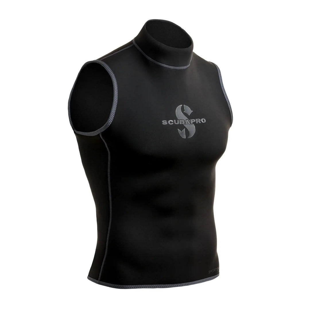 Scubapro Sport Hoodless Scuba Diving Vest, 2.0 MM, Limestone-Based Pure Neoprene, Unisex, Mt.