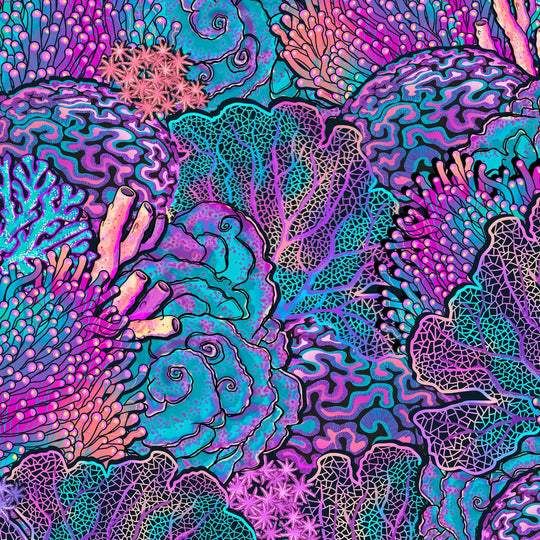 Spacefish Coral Kaleidoscope Women's Leggings.