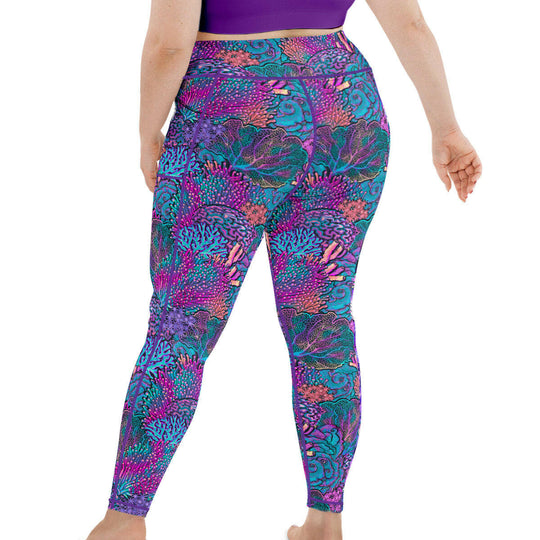 Spacefish Coral Kaleidoscope Women's Leggings.