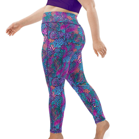 Spacefish Coral Kaleidoscope Women's Leggings.