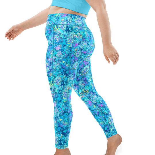 Spacefish Turtledye Yp Womens Leggings.