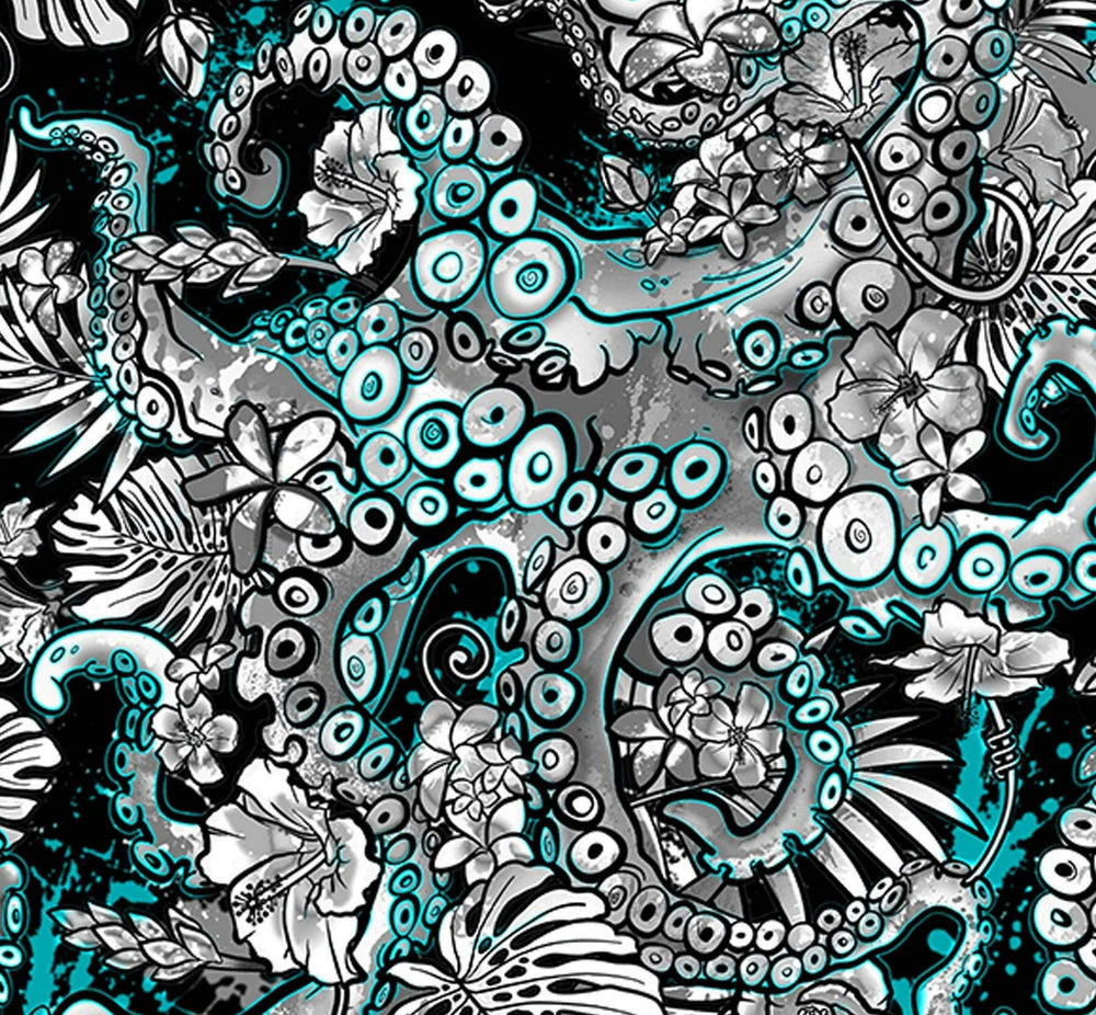 Spacefish Blue Octofloral Women's Shorts.