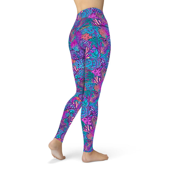 Spacefish Coralk Yp Womens Leggings  - Xl